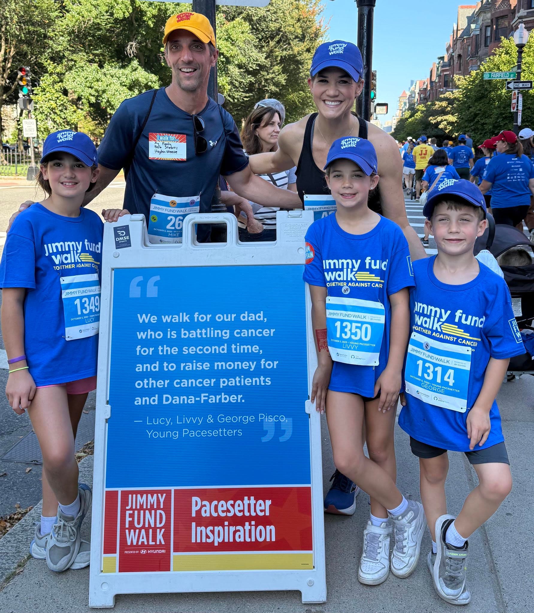 The Pisco family at the Jimmy Fund Walk